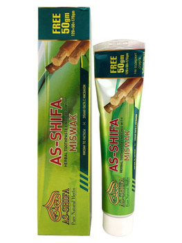 Зубная паста As-Shifa Miswak (Ас-Шифа Мисвак) с черным тмином, 120гр+50гр