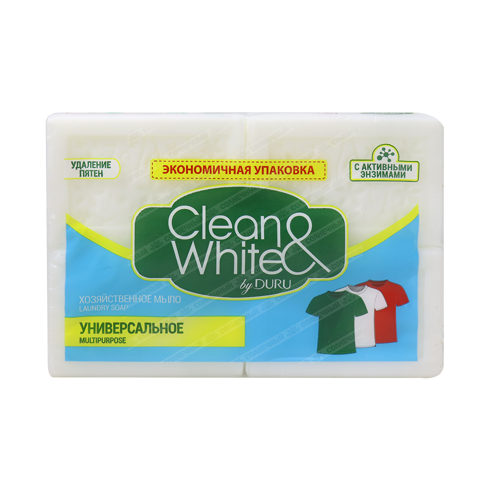 Мыло хозяйственное Duru Clean & White Универсальное 4шт по 125г