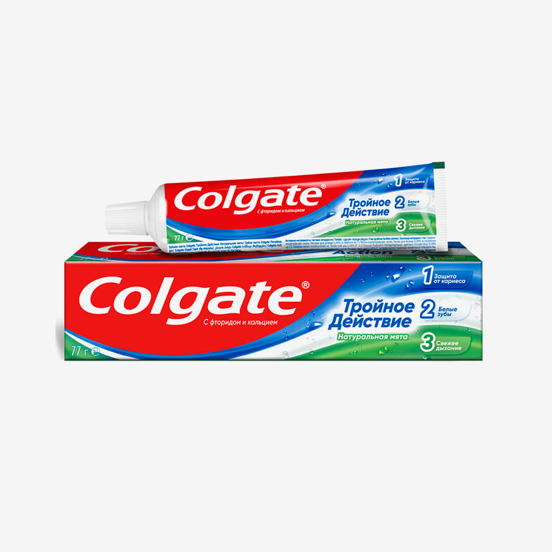 Паста зубная Colgate Комплексная Тройное действие Натуральная мята