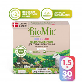 BioMio экологичный порошок для стрики цветного белья 1,5кг 30 стирок