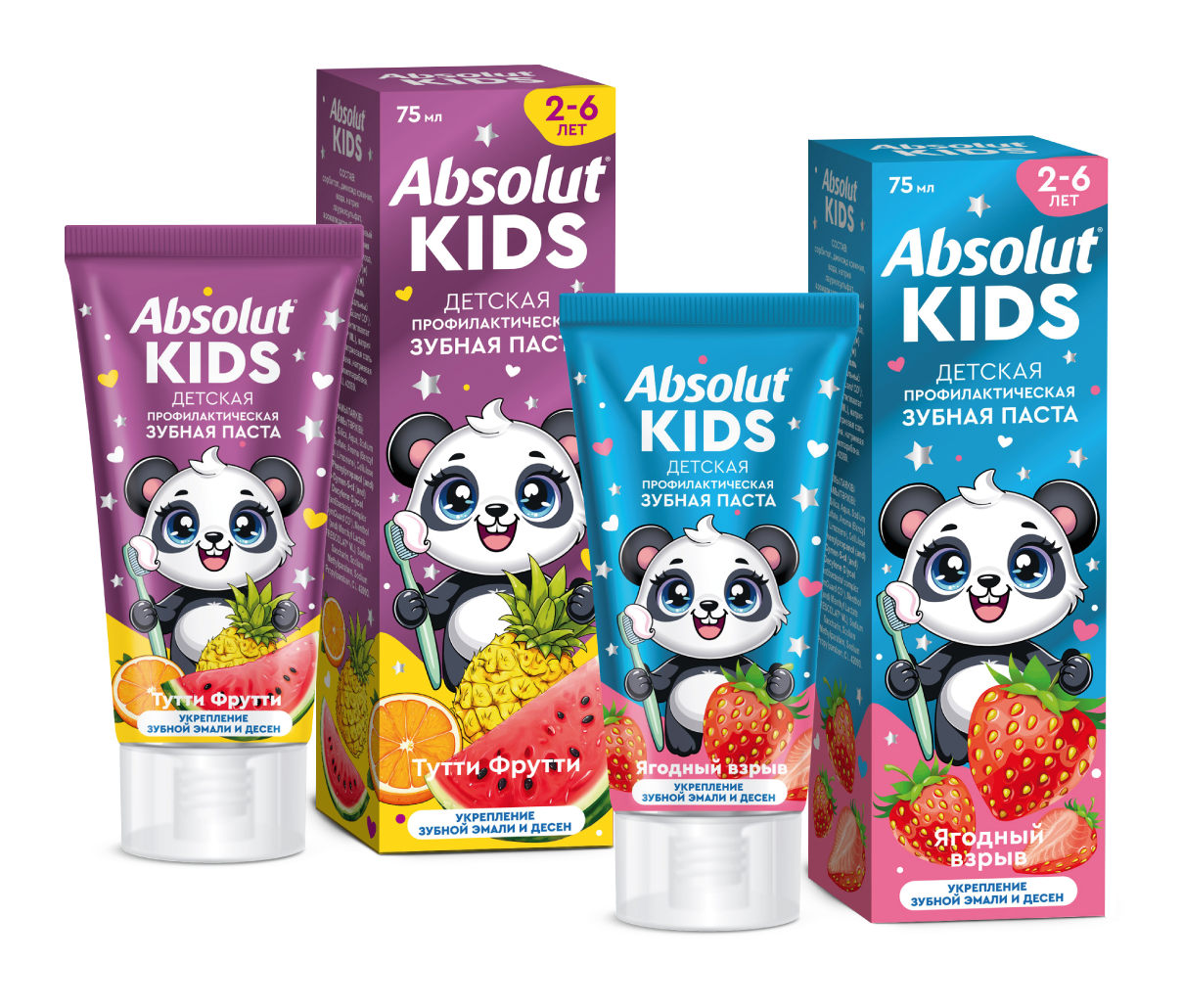 Детская зубная паста Absolut Kids 75гр