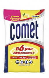 Comet Лимон в 6 раз эффективнее 0% хлора в пакете
