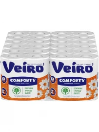 Туалетная бумага Veiro Comforty 2 слоя, 4 рулона